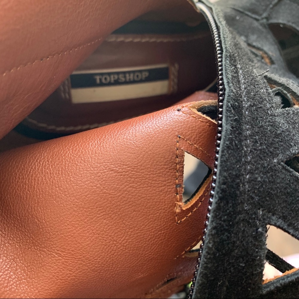 Topshop women’s black suede boots - Picture 6 of 7
